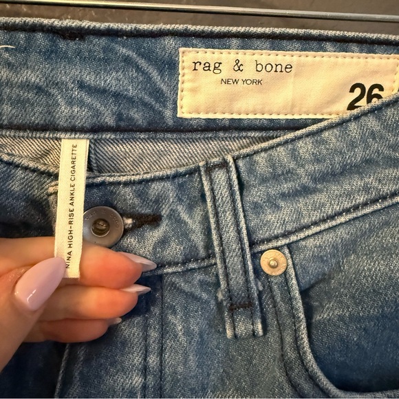 RAG & BONE • Nina high rise ankle cigarette jeans - size 26 - Picture 3 of 6